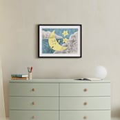 "Claire de Lune" - Art Print in Night Blue by Catilustre - In a Room