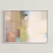 "A Walk In The Fields" - Art Print in Green Grass by AlisonJerry - Framed
