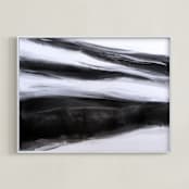 "Black Tie Silver" - Art Print in Silver Black by Teodora Guererra - Framed