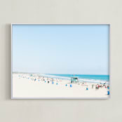 "Santa Monica Blues" - Art Print in Color by Jessica C Nugent - Framed