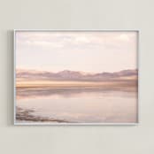 "desert lake" - Art Print in pastel by jessi gilbert - Framed