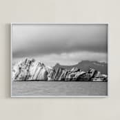 "form of ice #2 " - Art Print in sliver grey by Van Tsao - Framed