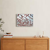 "Buntings" - Art Print in Carnival Red by KareneIsabelle - In a Room