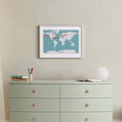 "You are Here" - Personalized Art Print in Ocean by Michelle Roman - In a Room