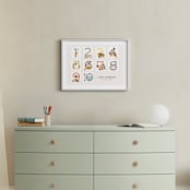 "Let's Count" - Personalized Art Print in Latte by Bella Expressions-Linda Birtel - In a Room