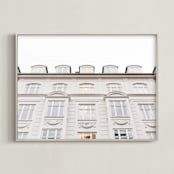 "Facade" - Art Print in Monochrome by Olivia Kanaley Inman - Framed