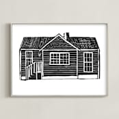 "Home Study 1" - Art Print in Ink by Akweley Creative - Framed