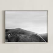 "Horseback" - Art Print in Black and White by Anne Ciotola - Framed