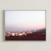 "Fallen" - Art Print in Dark Violet by Caroline Mint - Framed