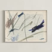 "Lines" - Art Print in Canvas by Lauren Packard - Framed