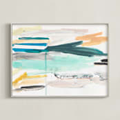 "Parisian Street Style II" - Art Print in parisian sky by Lauren Packard - Framed