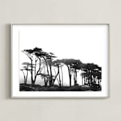 "Lands End" - Art Print in Black & White by Tania Medeiros - Framed