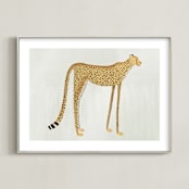 "Spots" - Art Print in Buff Orange by Megan Zang - Framed