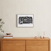 "Home Study 1" - Art Print in Ink by Akweley Creative - In a Room