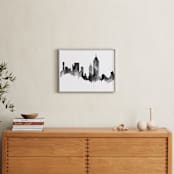 "New York City Skyline" - Art Print in Shades of Black by Kelsey McNatt - In a Room