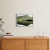 "Green Reflections Connemara Ireland" - Art Print in moss green by Eva Marion - In a Room