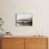 "The River laid dreaming" - Art Print in Dusty Jade by Eva Marion - In a Room