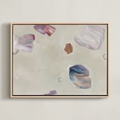 "Twirl" - Art Print in Orchid by Jennifer Daily - Framed Canvas