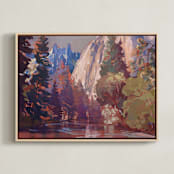 "Morning on the Merced" - Art Print in Morning Sun by Jess Franks - Framed Canvas