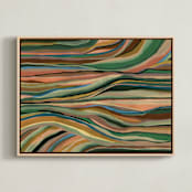 "land wires" - Art Print in Leaves by Carrie Moradi - Framed Canvas