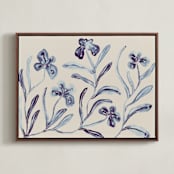 "Midnight Blossoms" - Art Print in Shadowed Lavender by Alisa Galitsyna - Framed Canvas