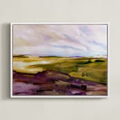 "Land View" - Art Print in Olive by Jen Florentine - Framed Canvas