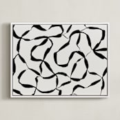 "Chain of events" - Art Print in Black Jack by Jaqui Falkenheim - Framed Canvas