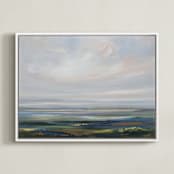 "Breathing Space" - Art Print in Rust by Nicole Walsh - Framed Canvas