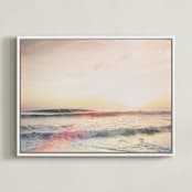 "Beach Affect" - Art Print in lomo by Kamala Nahas - Framed Canvas