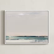 "Tandem" - Art Print in Blue Mist by Eric Ransom - Framed Canvas