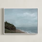 "Life On Hold" - Art Print in Sky by Elly - Framed Canvas