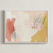"seventy-five I" - Art Print in Bubble Gum by Morgan Kendall - Framed Canvas