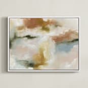 "First Glow" - Art Print in Amber by Nicoletta Savod - Framed Canvas