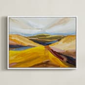 "Propitious" - Art Print in Golden by Molly Mansfield - Framed Canvas