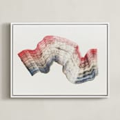 "Tide IV" - Art Print in rainbow by Sumak Studio - Framed Canvas