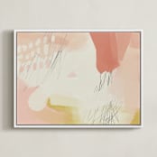 "seventy-five II" - Art Print in Bubble Gum by Morgan Kendall - Framed Canvas