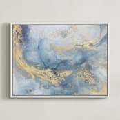 "Purity of Light" - Art Print in Clear Blue by Julia Contacessi - Framed Canvas