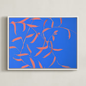 "Breeze" - Art Print in Cerulean by Sonal Nathwani - Framed Canvas