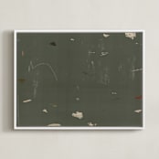 "Play" - Art Print in Green by Shiho Whitehead - Framed Canvas