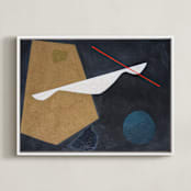 "FOR WANT OF A NAIL" - Art Print in Charcoal by Keren Toledano - Framed Canvas