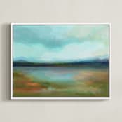 "Days of Blue" - Art Print in Blue Days by AlisonJerry - Framed Canvas