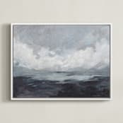 "Winter Bluff" - Art Print in Navy by Lorent and Leif - Framed Canvas