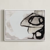 "Black Impact" - Art Print in Light Grey by Kirsta Benedetti - Framed Canvas