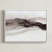 "Softly Layered" - Art Print in Matterhorn by Melanie Severin - Framed Canvas