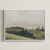 "Peaceful Vines" - Art Print in warm sky by Amanda Phelps - Framed Canvas