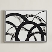 "Mountain Shadows No. 2" - Art Print in Shadow Black by Christina Flowers - Framed Canvas