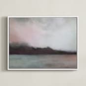 "Cascade Harbor" - Art Print in Cascade Grey by AlisonJerry - Framed Canvas