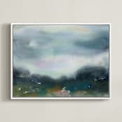 "Glade" - Art Print in Evergreen by Lindsay Megahed - Framed Canvas