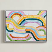 "Sun River" - Art Print in Sunshine by Lise Gulassa - Framed Canvas