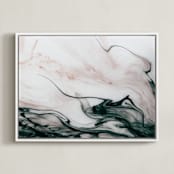 "Ethereal Flow" - Art Print in Ocean Sunset by Melanie Severin - Framed Canvas